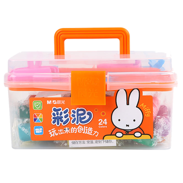 晨光(M&G)文具24色盒装彩泥 儿童手工DIY玩具 橡皮泥套装  米菲系列FKE04406