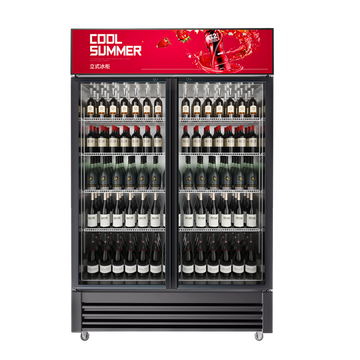 喜莱盛展示柜冷藏大容量商用陈列冷柜玻璃门 超市便利店冰箱啤酒饮料柜风冷直冷XLS-R680