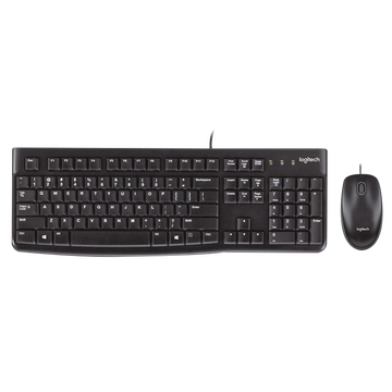 罗技 （Logitech）MK120有线键盘鼠标套装 家用台式机键鼠套装笔记本电脑USB通用办公 黑色