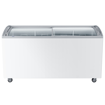 海尔（Haier） 377升大容积卧式冰柜  圆弧玻璃门商用冷冻展示柜冷柜  SD-515CDS