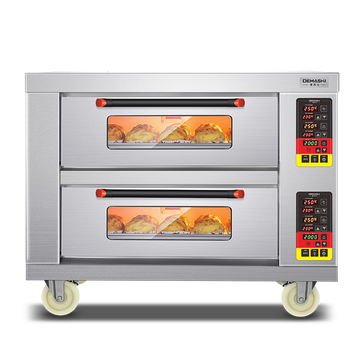 德玛仕（DEMASHI） 双层大容量大型烤箱商用 蛋糕月饼披萨炉面包电烤箱 电烤箱烘焙商用烤箱 三层六盘380V（EB-J6D-Z）